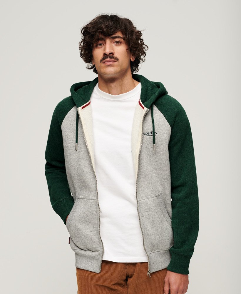 Baseball - Zip Men\'s Hoodies-and-sweatshirts Superdry Hoodie Essential Mens