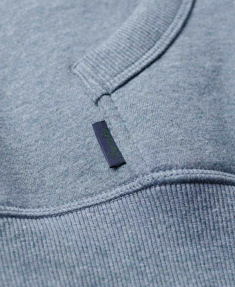 Mens - Essential Logo Hoodie in Bluestone Blue Marl | Superdry UK