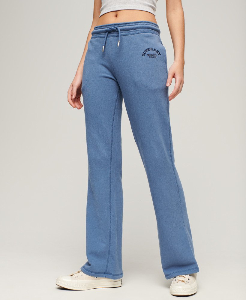 Women's Low Rise Flare Joggers in Wedgewood Blue