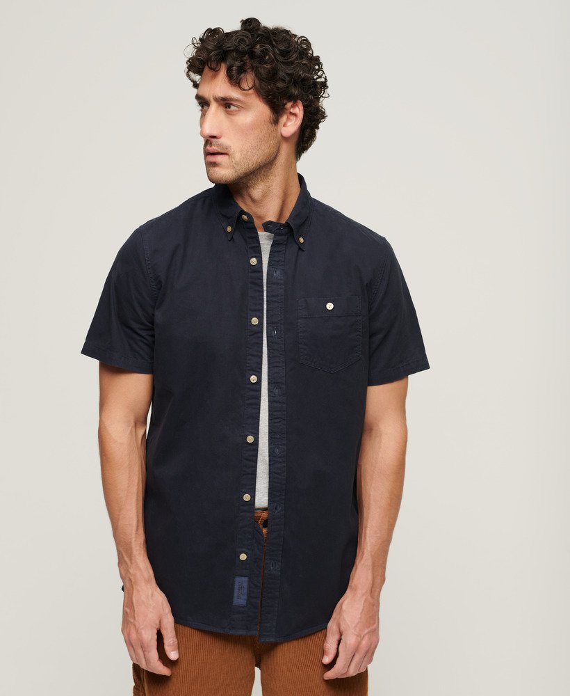 Men\'s Merchant Store - Short Sleeve Shirt in Eclipse Navy | Superdry US