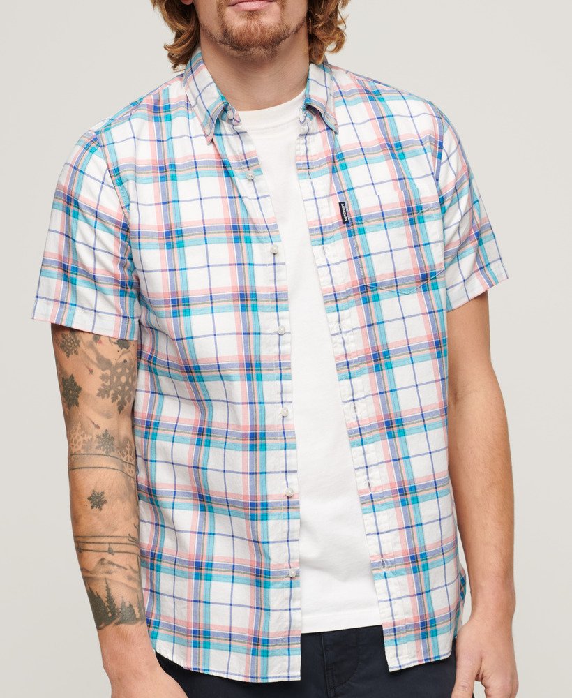 Men's - Lightweight Check Shirt in Optic Check | Superdry UK