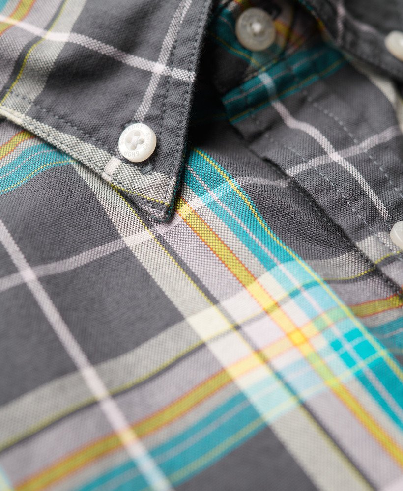 Men's - Lightweight Check Shirt in Navy Check | Superdry UK