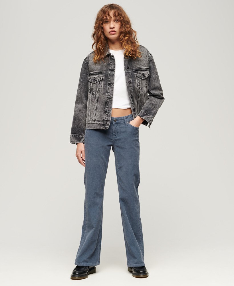 Superdry Low Rise Cord Flare Jeans - Women's Womens Trending