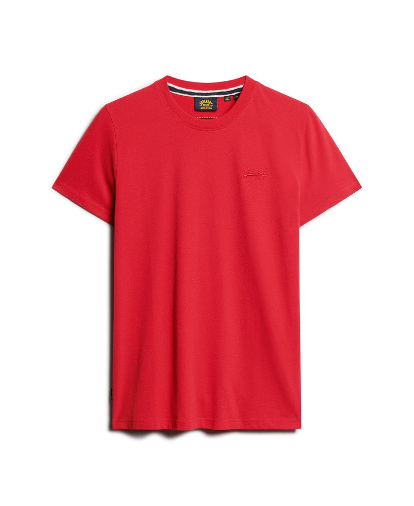 Mens - Organic Cotton Essential Logo T-Shirt in Rouge Red | Superdry UK