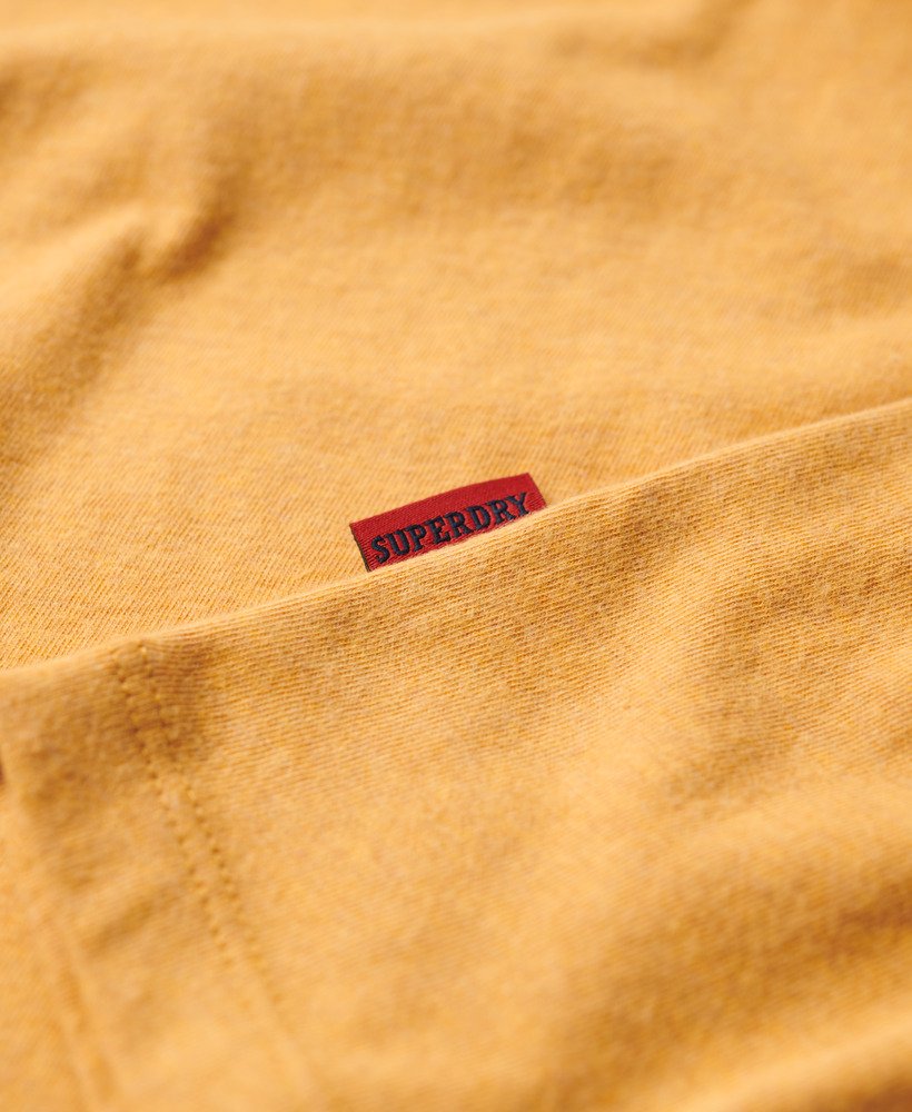 Men's - Organic Cotton Essential Logo Baseball T-Shirt in Ochre Yellow ...
