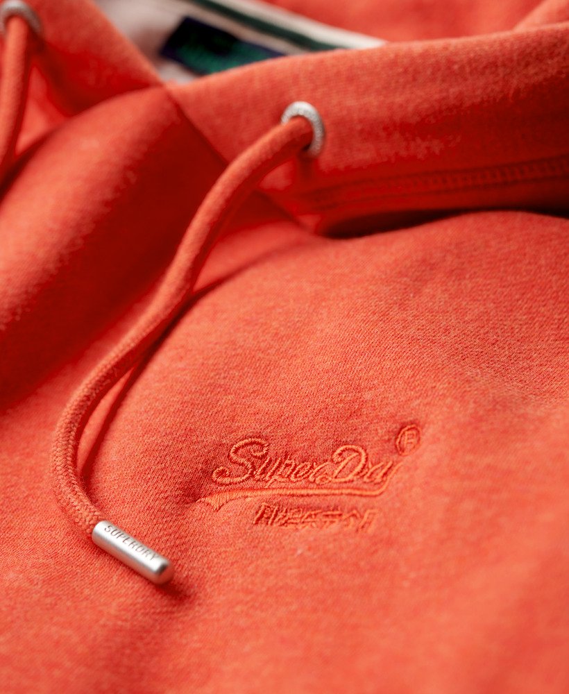 Men's Essential Logo Hoodie in Bright Orange Marl