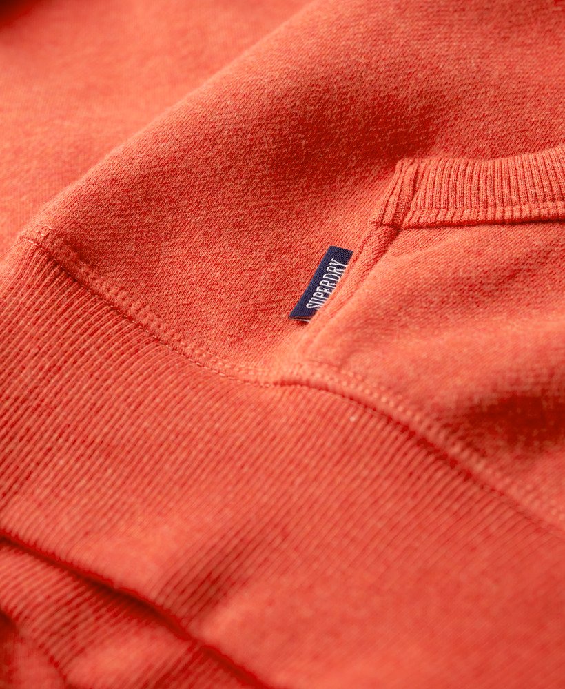 Men's - Essential Logo Hoodie in Bright Orange Marl | Superdry IE