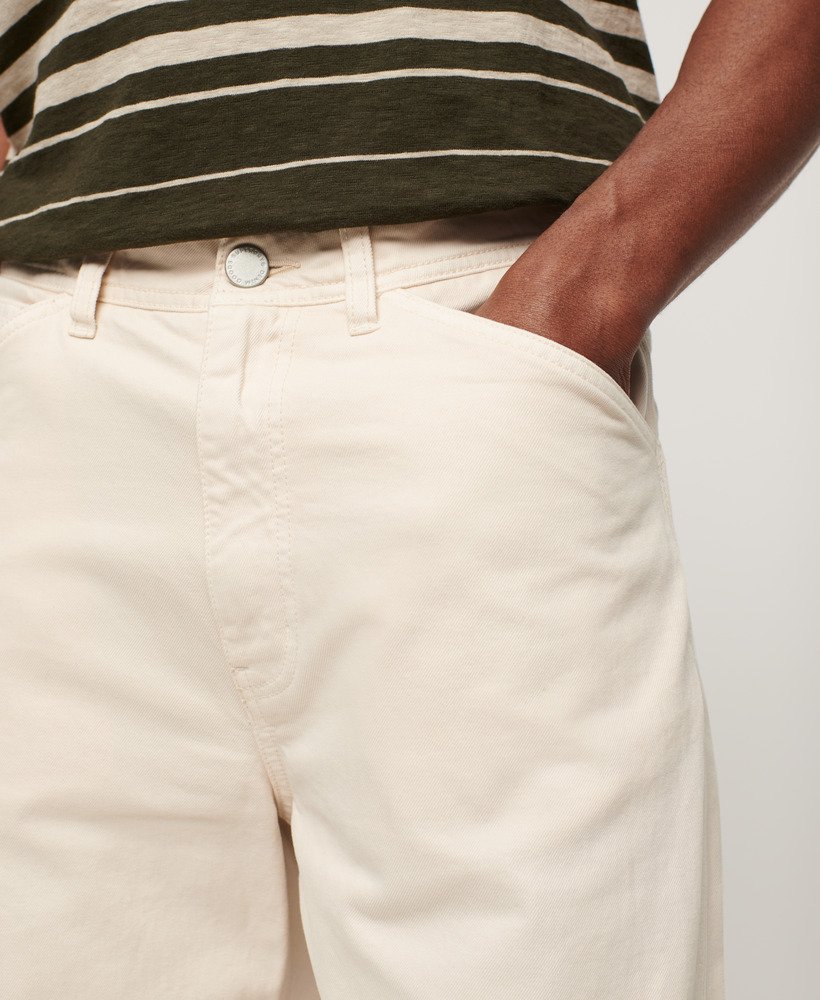 Mens - Five Pocket Work Pants in Bone White | Superdry UK