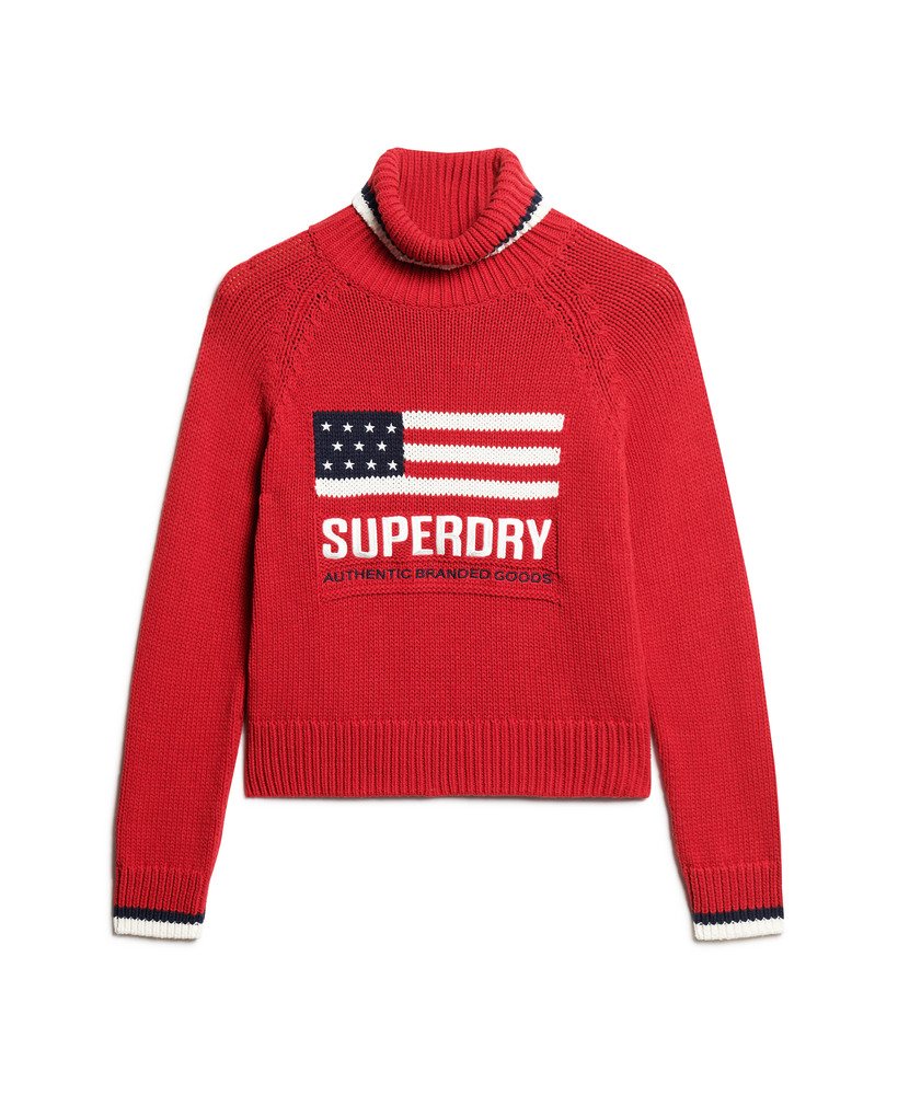 Jersey Superdry mujer - Esential mock neck jumper Superdry - Jersey hombros  caídos mujer - Suéter Superdry mujer