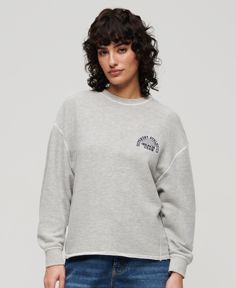 Womens - Athletic Essentials Sweatshirt in Grey Marl | Superdry UK