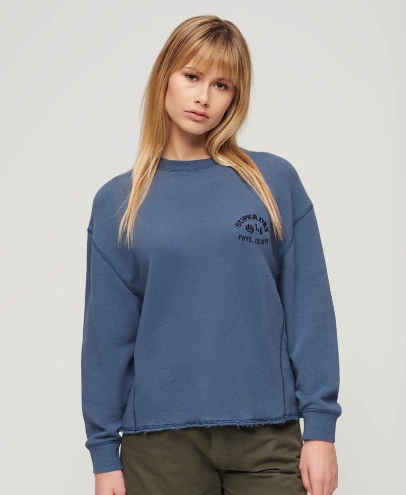 Womens - Athletic Essentials Sweatshirt in Wedgewood Blue | Superdry UK