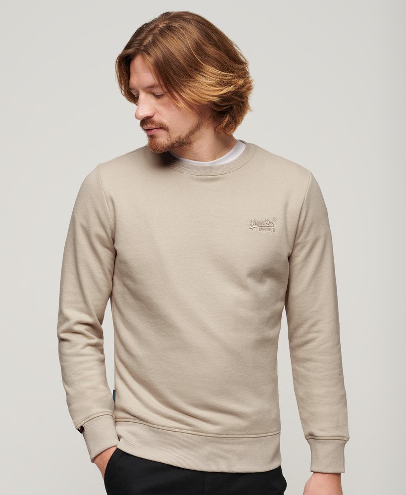 Men's - Essential Logo Crew Sweatshirt in Light Stone Beige