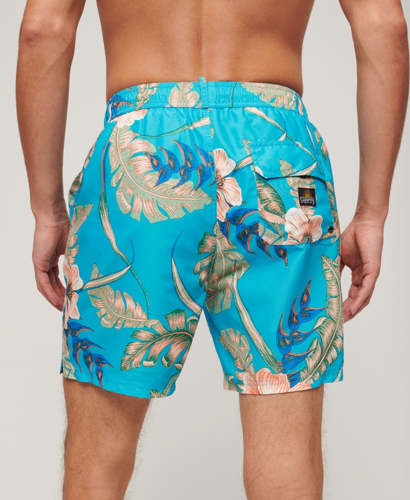 Superdry Recycled Hawaiian Print 17-inch Swim Shorts - Mens