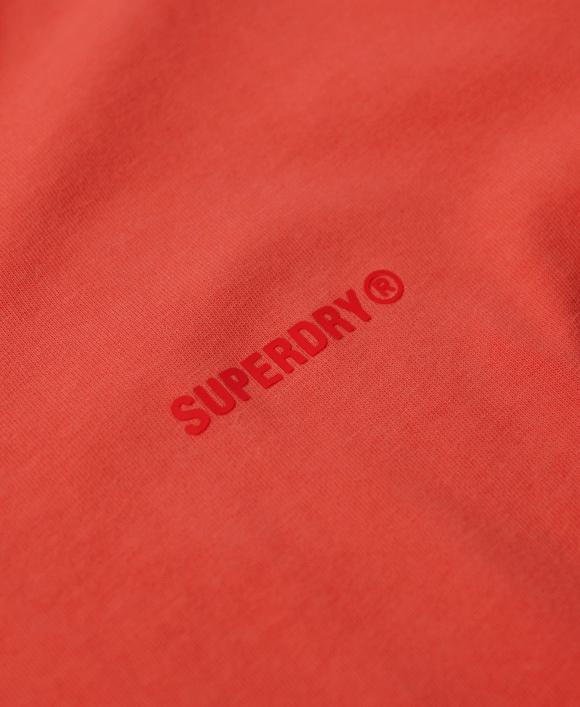 Mens - Overdyed Logo Loose T-Shirt in Hot Coral | Superdry UK