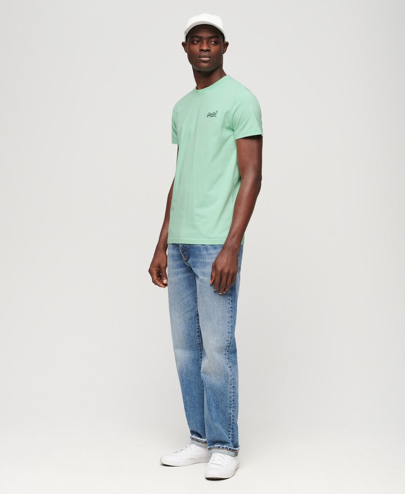 Mens - Organic Cotton Essential Logo T-Shirt in Spearmint Light Green ...