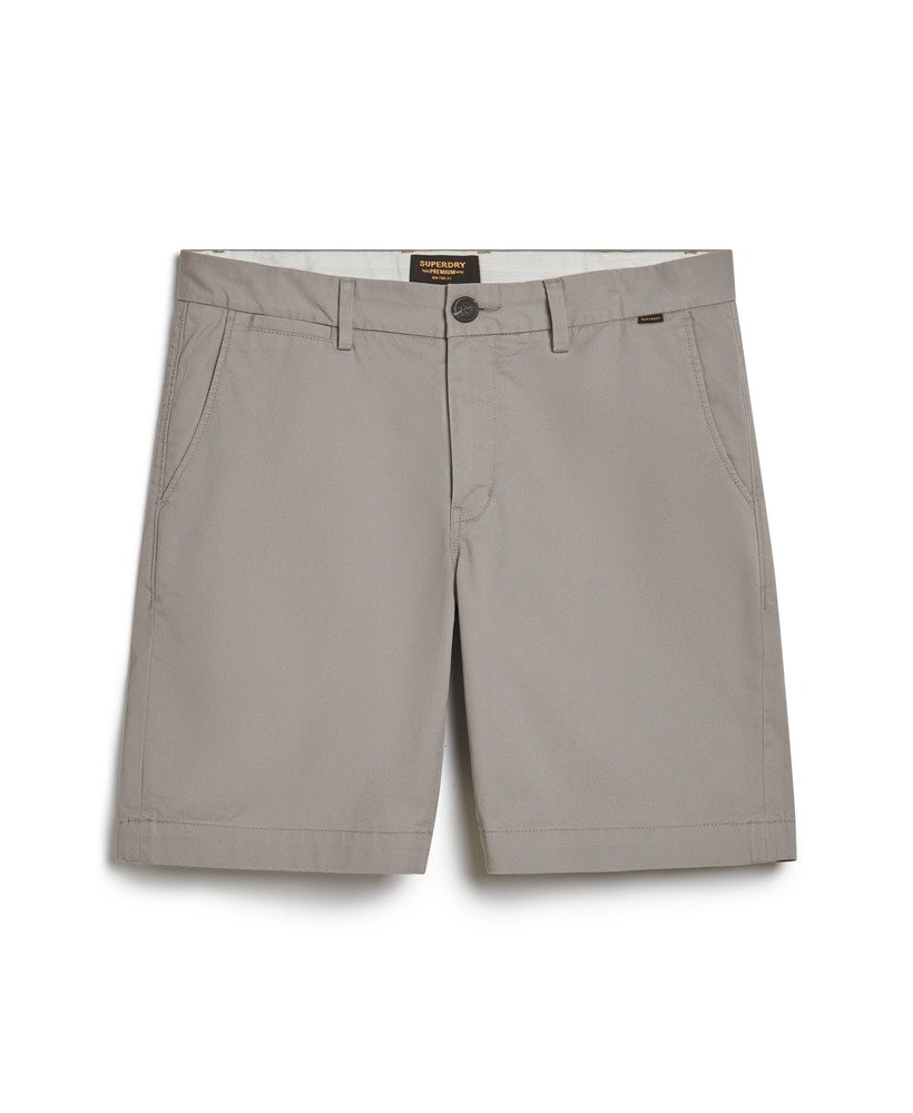 Men's - Stretch Chino Shorts in Dove Grey | Superdry UK