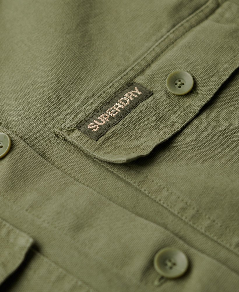 Womens - Embellished Military Jacket in Army Green | Superdry UK