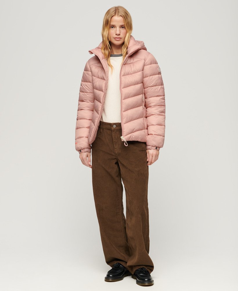 Womens - Hooded Fuji Padded Jacket in Vintage Blush Pink | Superdry UK
