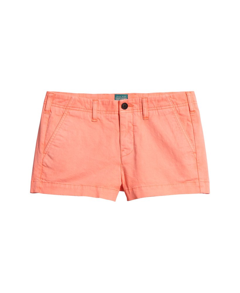 Womens - Chino Hot Shorts in Neon Red | Superdry UK