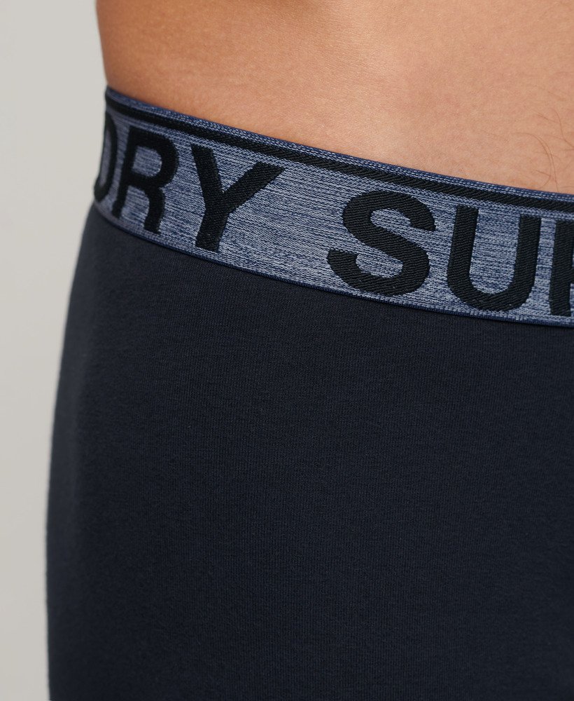 Mens - Organic Cotton Trunk Triple Pack in Eclipse Navy | Superdry UK