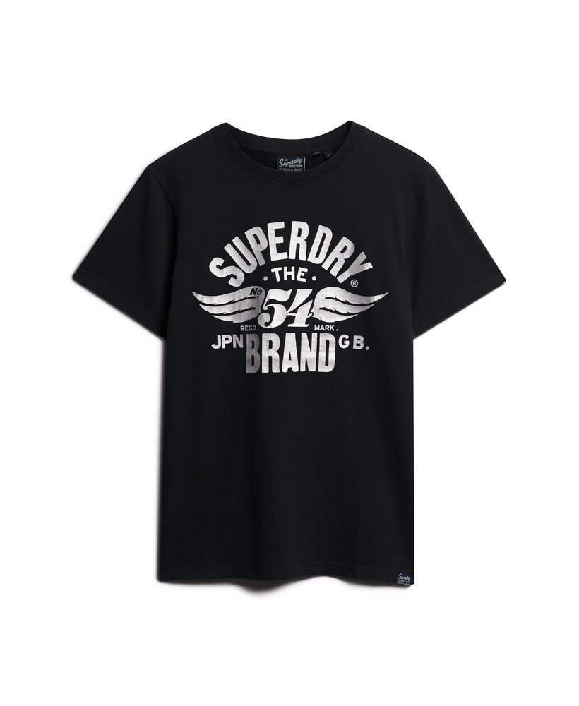 Men's Reworked Classic Graphic T-Shirt in Nero Black Marl
