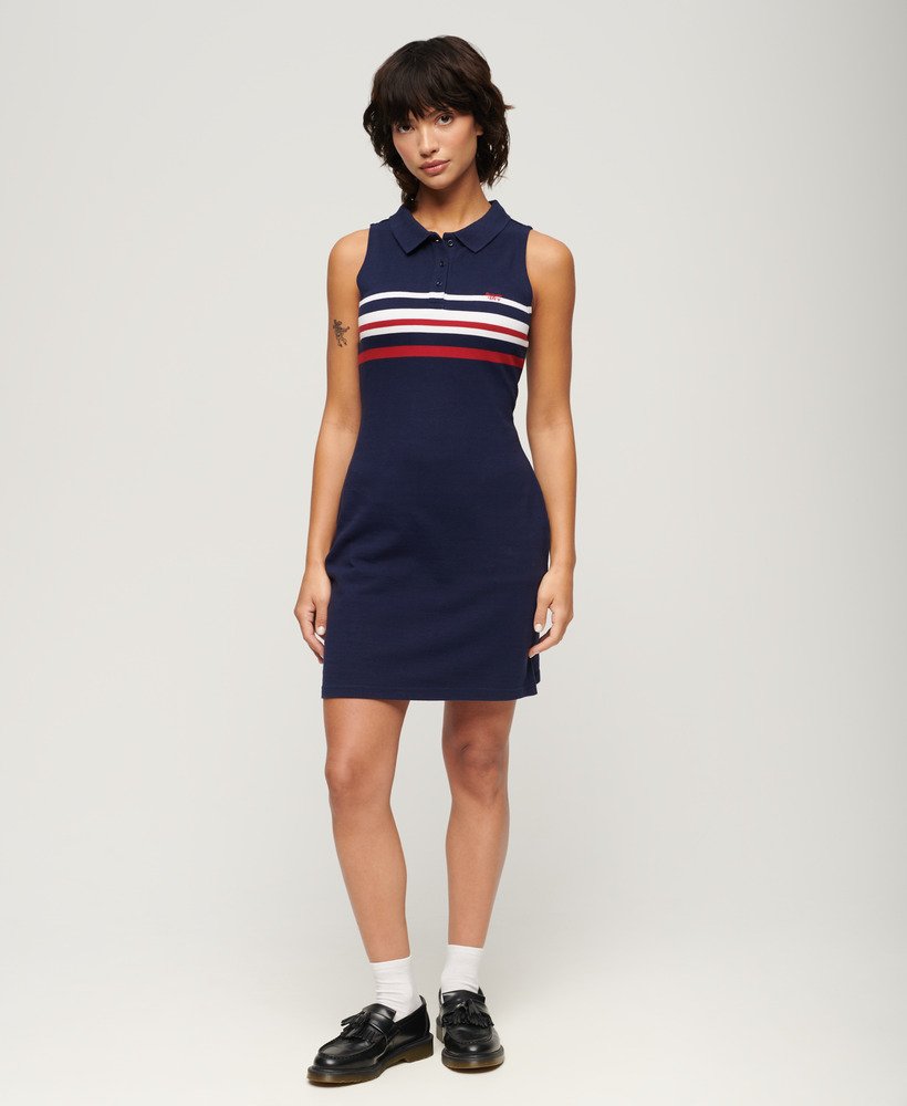 Womens - Jersey Polo Mini Dress in Richest Navy | Superdry UK