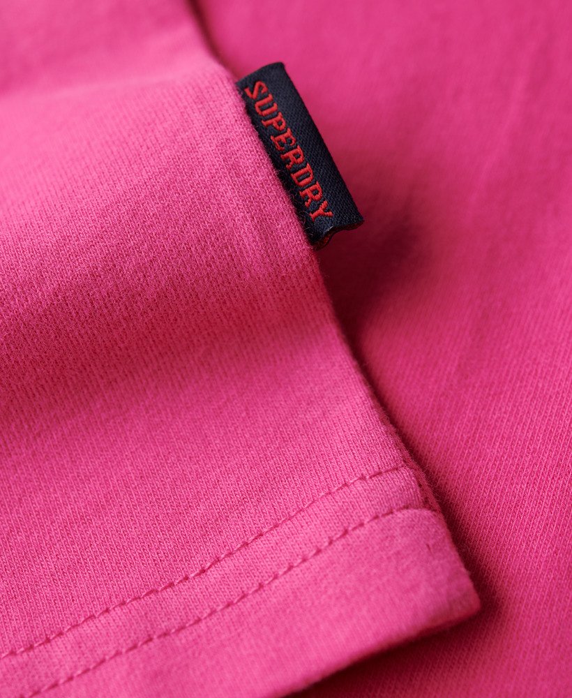 Mens - Organic Cotton Essential Logo T-Shirt in Echo Pink | Superdry UK