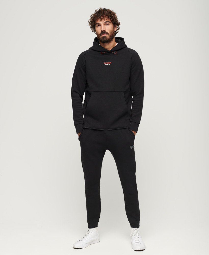 Mens - Sport Tech Tapered Joggers in Black | Superdry