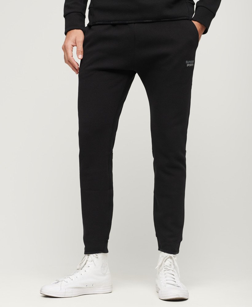 Mens - Sport Tech Tapered Joggers in Black | Superdry