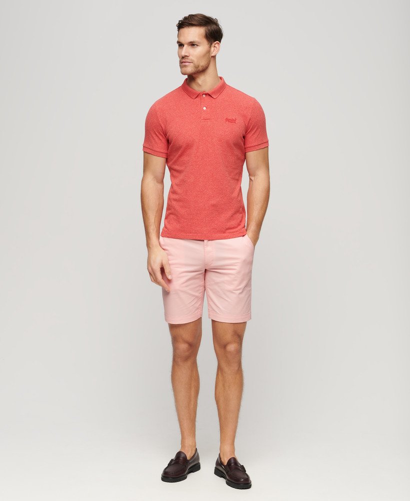 Men's - Stretch Chino Shorts in Pink Sunset | Superdry UK