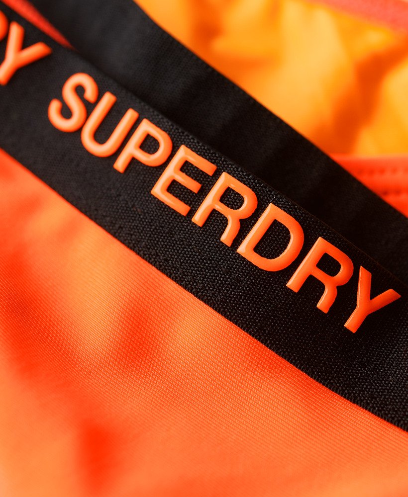Womens - Elastic Cheeky Bikini Briefs in Neon Sun Orange | Superdry UK