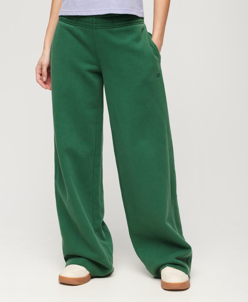 Womens - Wash Straight Joggers in Pine Green | Superdry UK