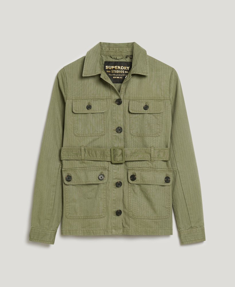 Lucky Brand Women's Four Pocket Military Jacket In Olive