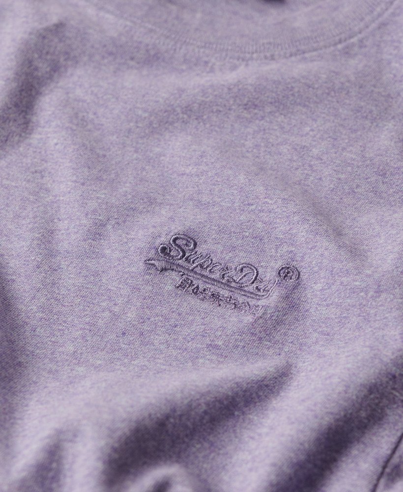 Mens - Organic Cotton Essential Logo T-Shirt in Iris Purple Marl ...