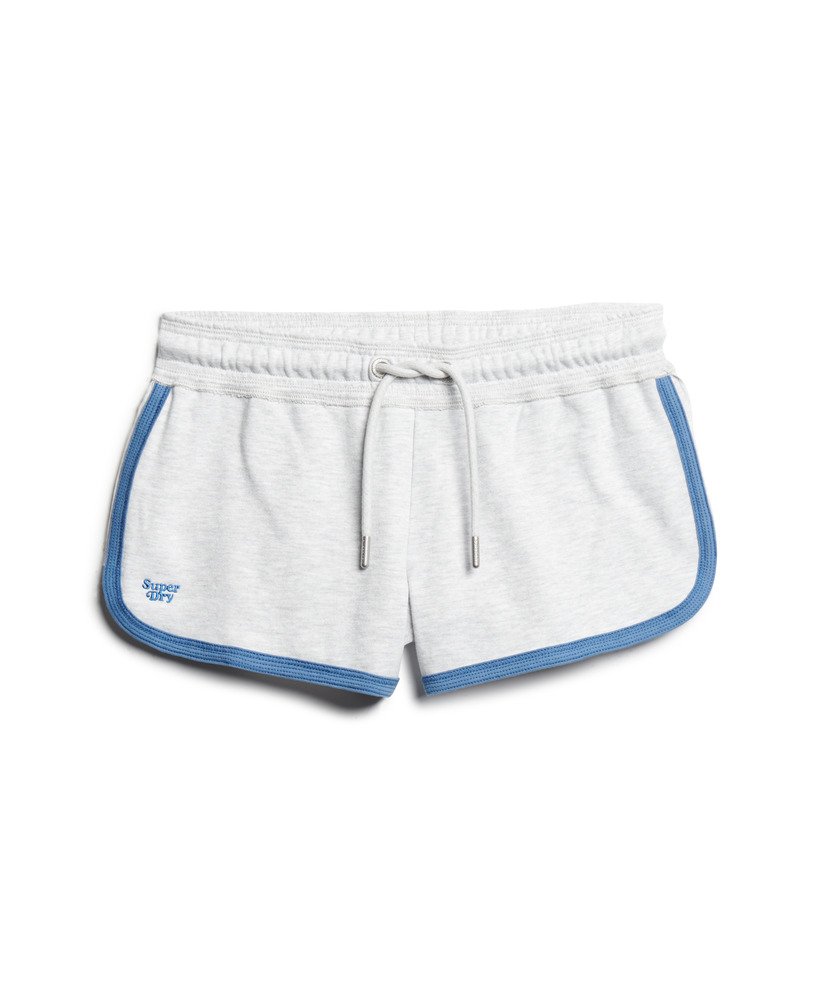 Women's Athletic Essential Logo Racer Shorts in Glacier Grey Marl