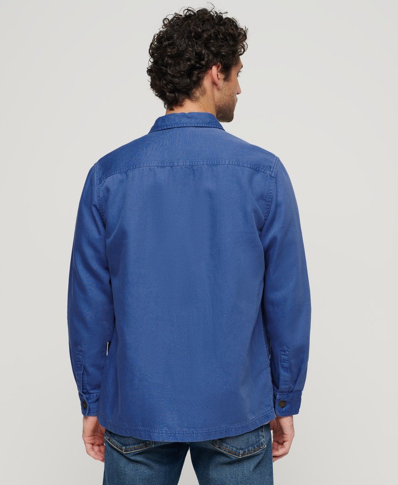 Men's - The Merchant Store - Linen Blend Overshirt in True Blue ...