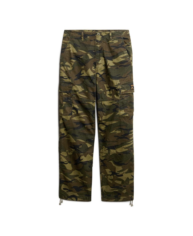 Mens - Organic Cotton Baggy Cargo Pants in Nathan Camo | Superdry UK