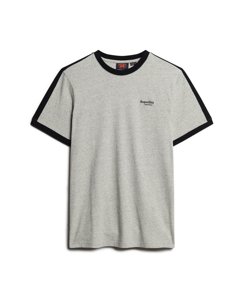 Mens - Essential Logo Retro T-Shirt in Grey Fleck Marl/black | Superdry UK