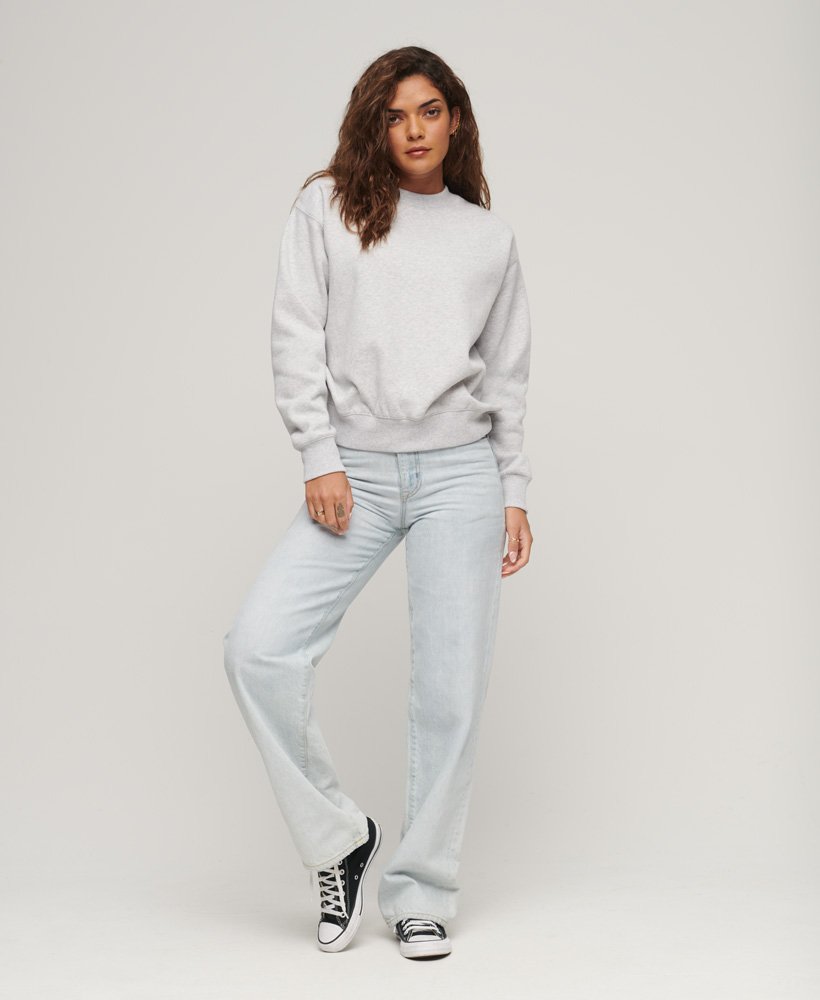 Womens - Essential Logo Relaxed Fit Sweatshirt in Glacier Grey Marl ...