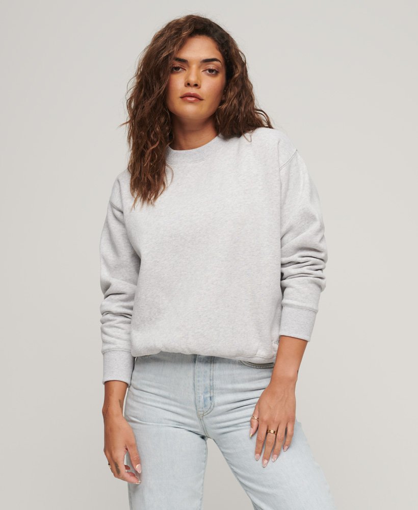 Women's Essential Logo Relaxed Fit Sweatshirt in Glacier Grey Marl