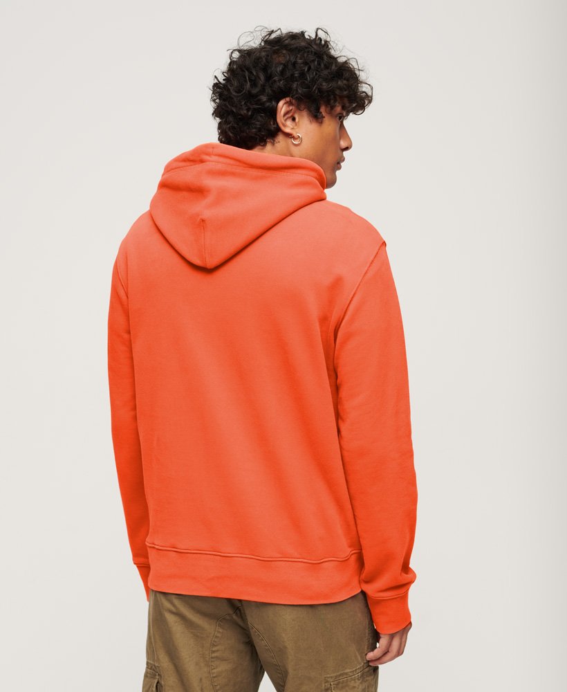 Mens - Sportswear Logo Loose Hoodie in Flare Orange | Superdry UK