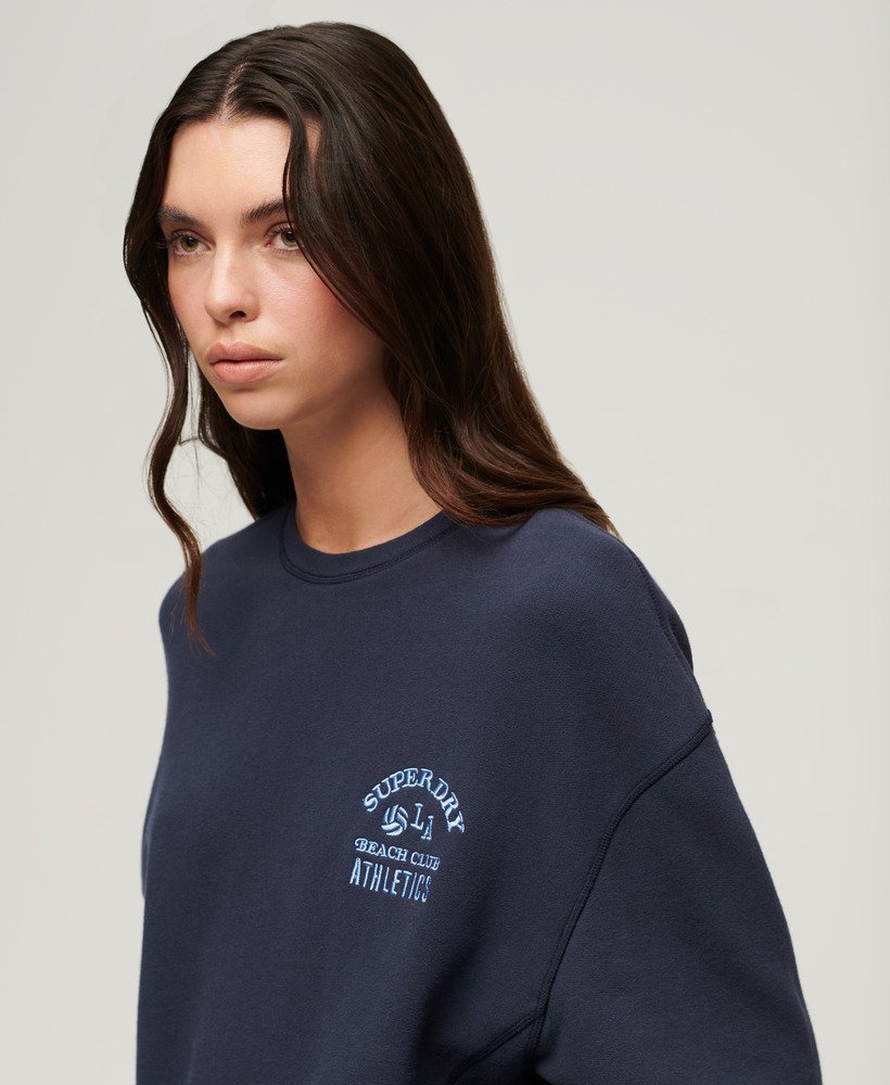 Womens - Athletic Essentials Sweatshirt in Richest Navy | Superdry UK