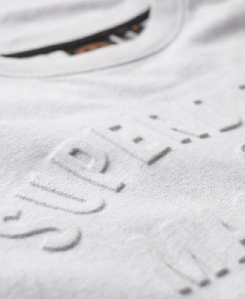 Men's Sale Embossed Workwear Graphic T-Shirt in Glacier Grey Marl ...