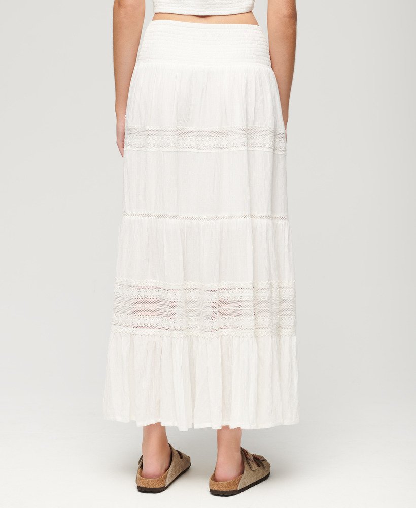 Womens - Ibiza Maxi Skirt in Off White | Superdry UK