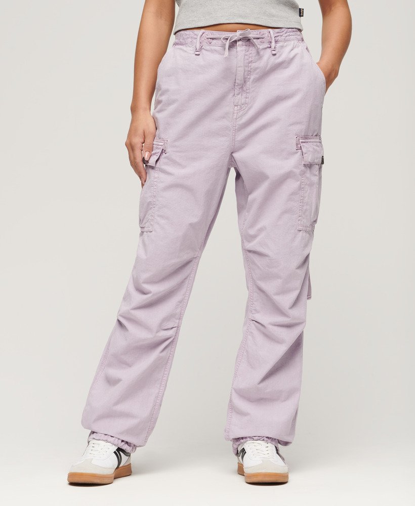 Women's Low Rise Para Cargo Pants in Soft Lilac
