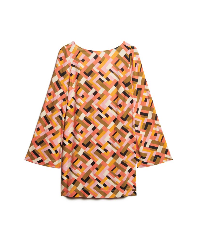 Superdry UK Printed Open Back Mini Dress - Womens Sale Womens Dresses