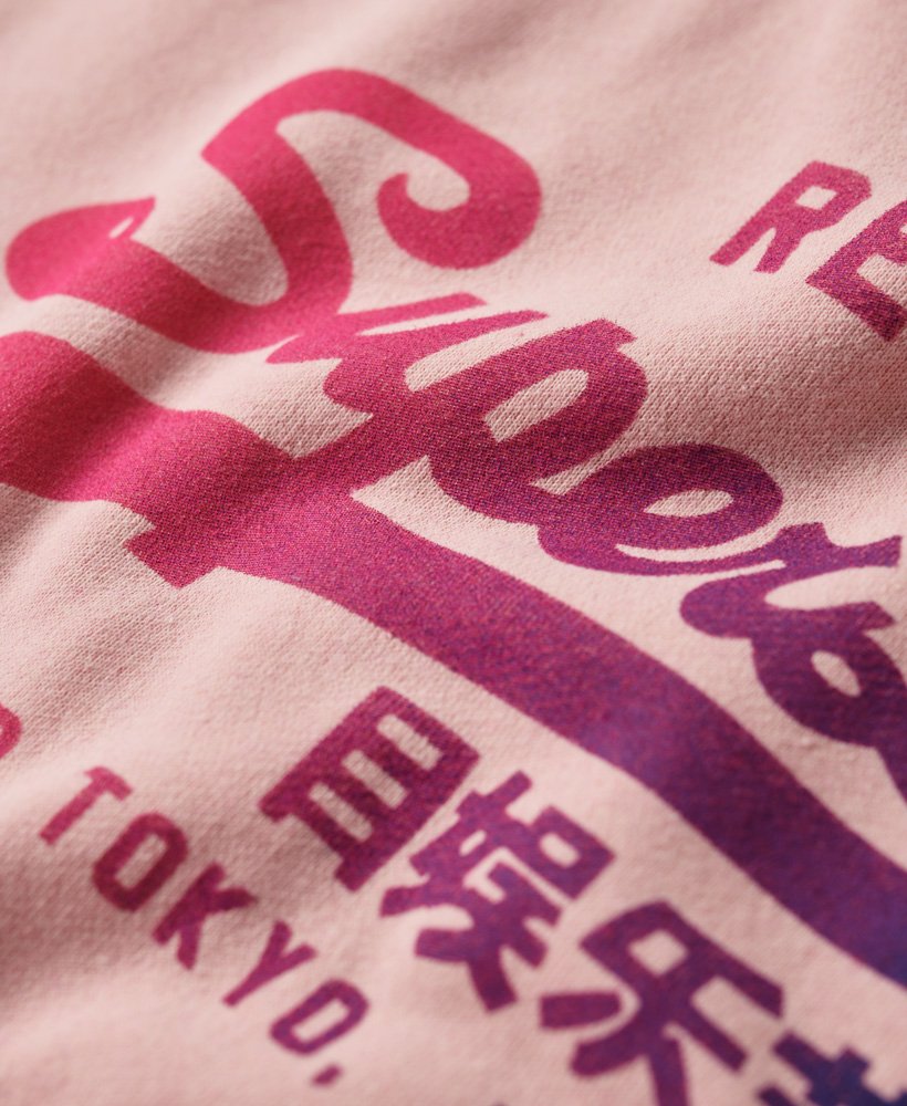 Womens - Tonal Vintage Logo Graphic Sweatshirt in Somon Pink Marl ...