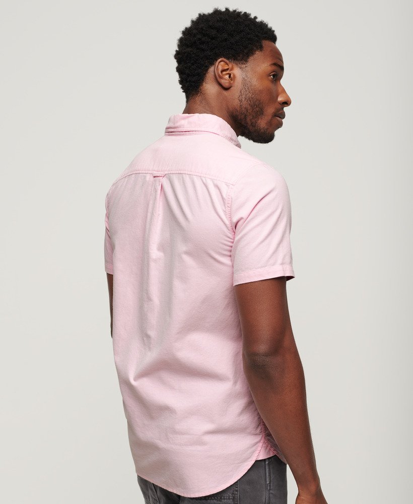 Men's - Oxford Short Sleeve Shirt in City Pink | Superdry UK