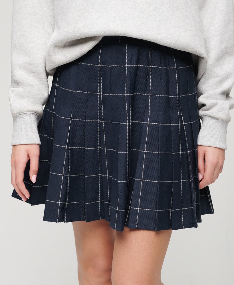 Superdry Check Pleated Mini Skirt - Women's Womens Skirts
