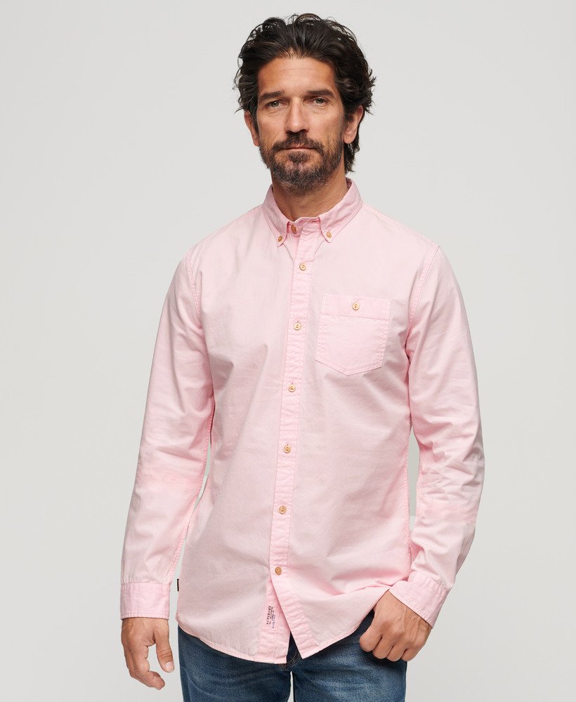 Men's - The Merchant Store - Long Sleeved Shirt in Pink | Superdry UK